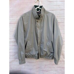 Members Only Men’s Full Zip Tan Beige Jacket Size M Vintage